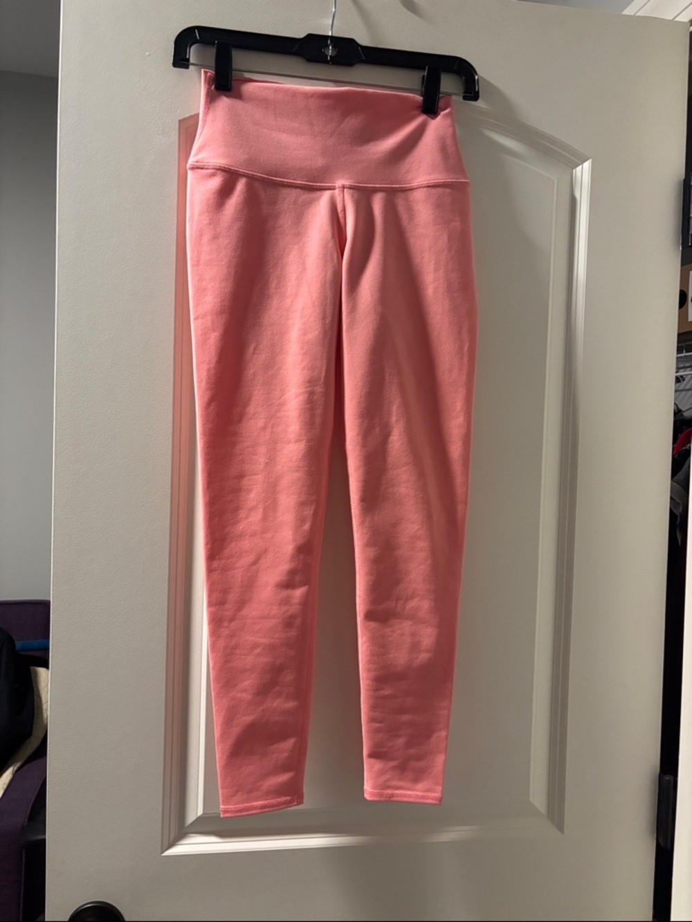 ALO Yoga Girls' Coral Pink High-Waist Leggings